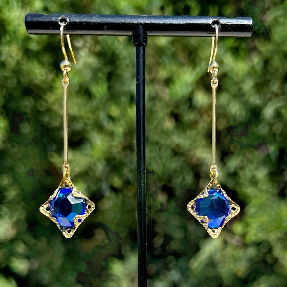 Cobalt Blue Earrings - Picture 3 of 4